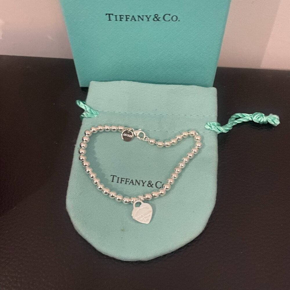 Tiffany & Co Return to Tiffany Pink Heart Bead Bracelet 16cm